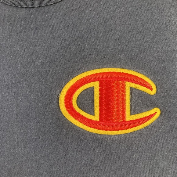 Champion Shirt Adult Large Black Embroidered Logo Sports Casual Outdoors SS Tee - Picture 2 of 13